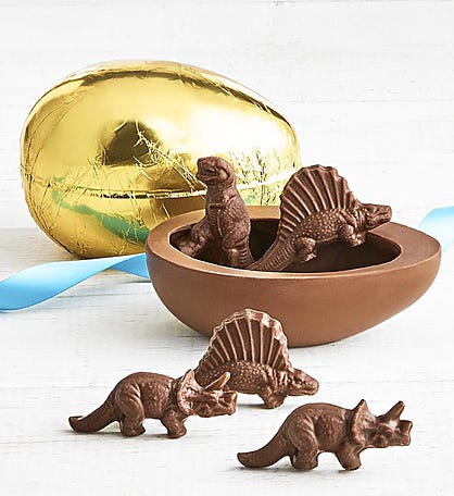 Art CoCo Foil Wrapped Chocolate Egg with Dinosaurs